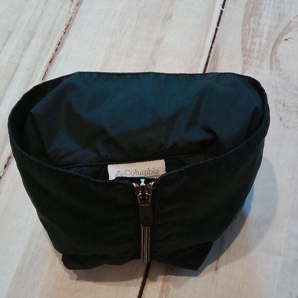 Columbia Womens Black Zip Up Hooded Light Rain Coat Hideaway Light Wind Jacket - Picture 9 of 13